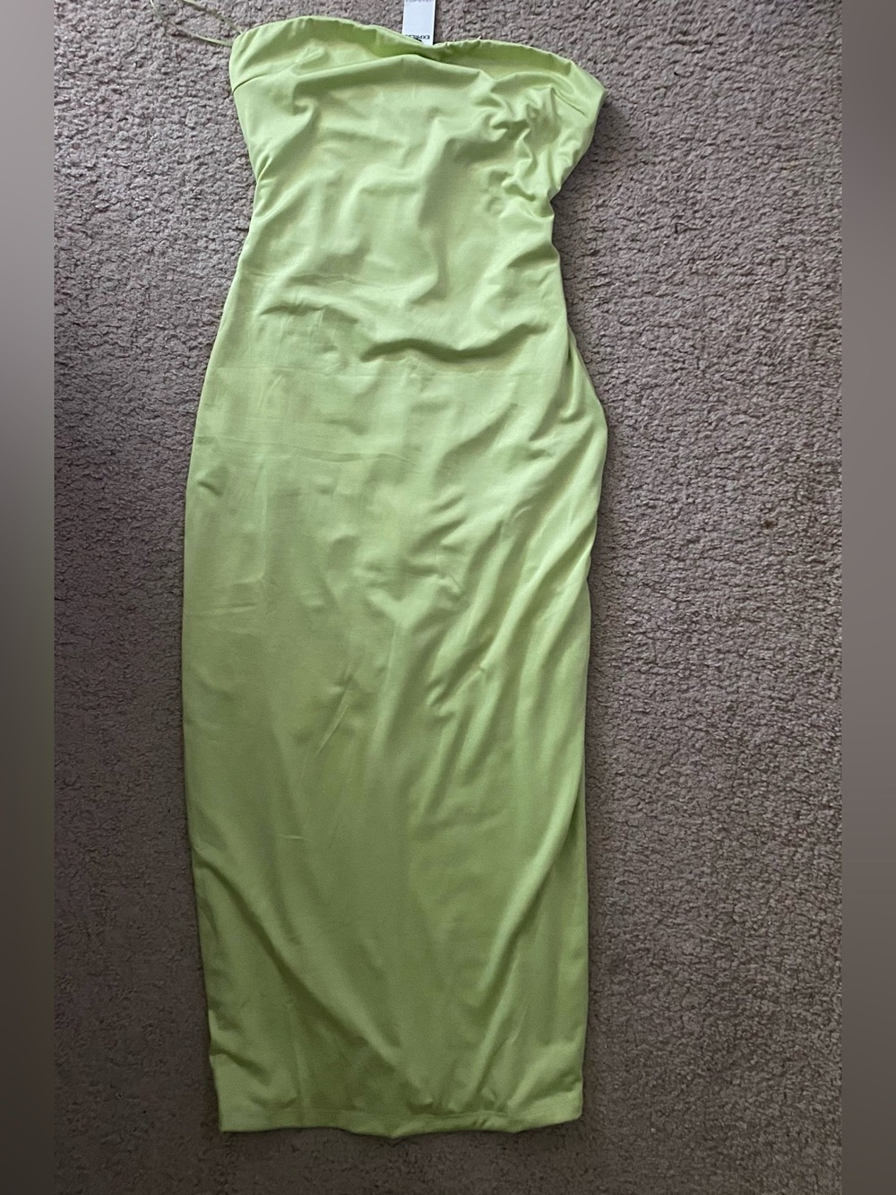 Express Strapless Midi Dress in Light Green - Picture 5 of 5